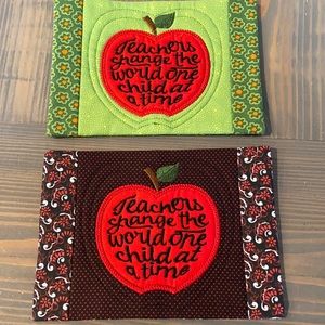 Fabric hot pad Teacher gift